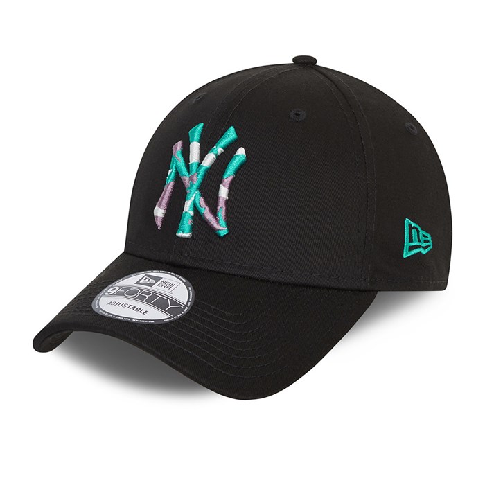 New York Yankees City Camo 9FORTY Lippis Mustat - New Era Lippikset Tukkukauppa FI-403719